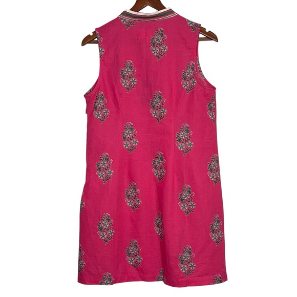 NWT Printfresh Ocean View Shift Dress Size S Pink Bouquet Blossoms Linen Blend - Picture 7 of 14